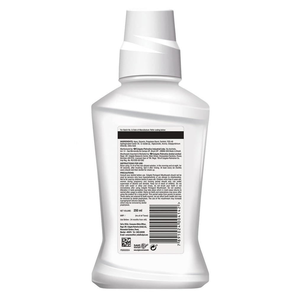 Colgate PerioGard Gum Protection Toothpaste 90g & Mouthwash 250ml – Dual Active Formula for Healthy Gums