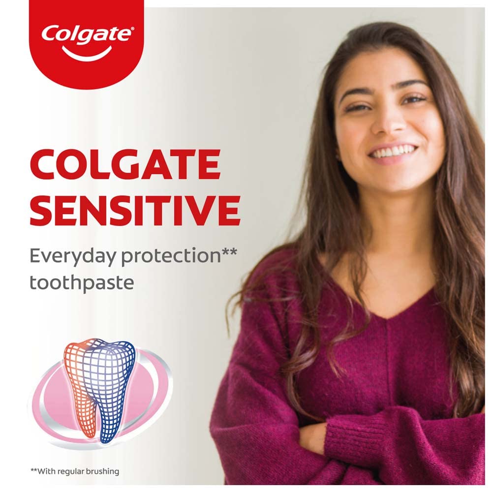 Colgate Sensitive Everyday Protection Toothpaste - 160g (2x80g) for Sensitive Teeth & Healthy Gums