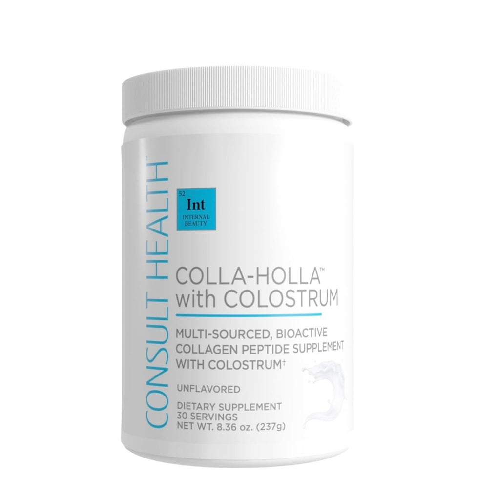 Colla-Holla with Colostrum Vanilla - Multi-Sourced Collagen Powder 8.36 oz