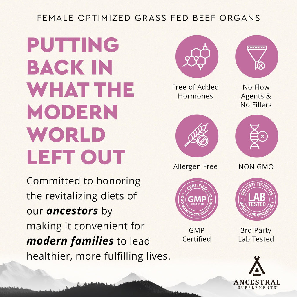 Beef Organ Supplement for Women – Hormone Balance, Energy & Wellness