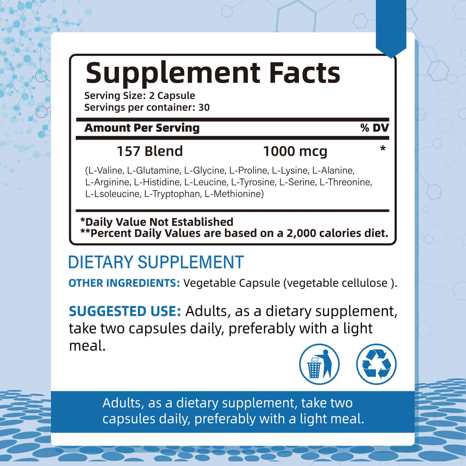 Collagen Peptide Capsules 157 – 1000mg Amino Acids Supplement for Muscles & Gut