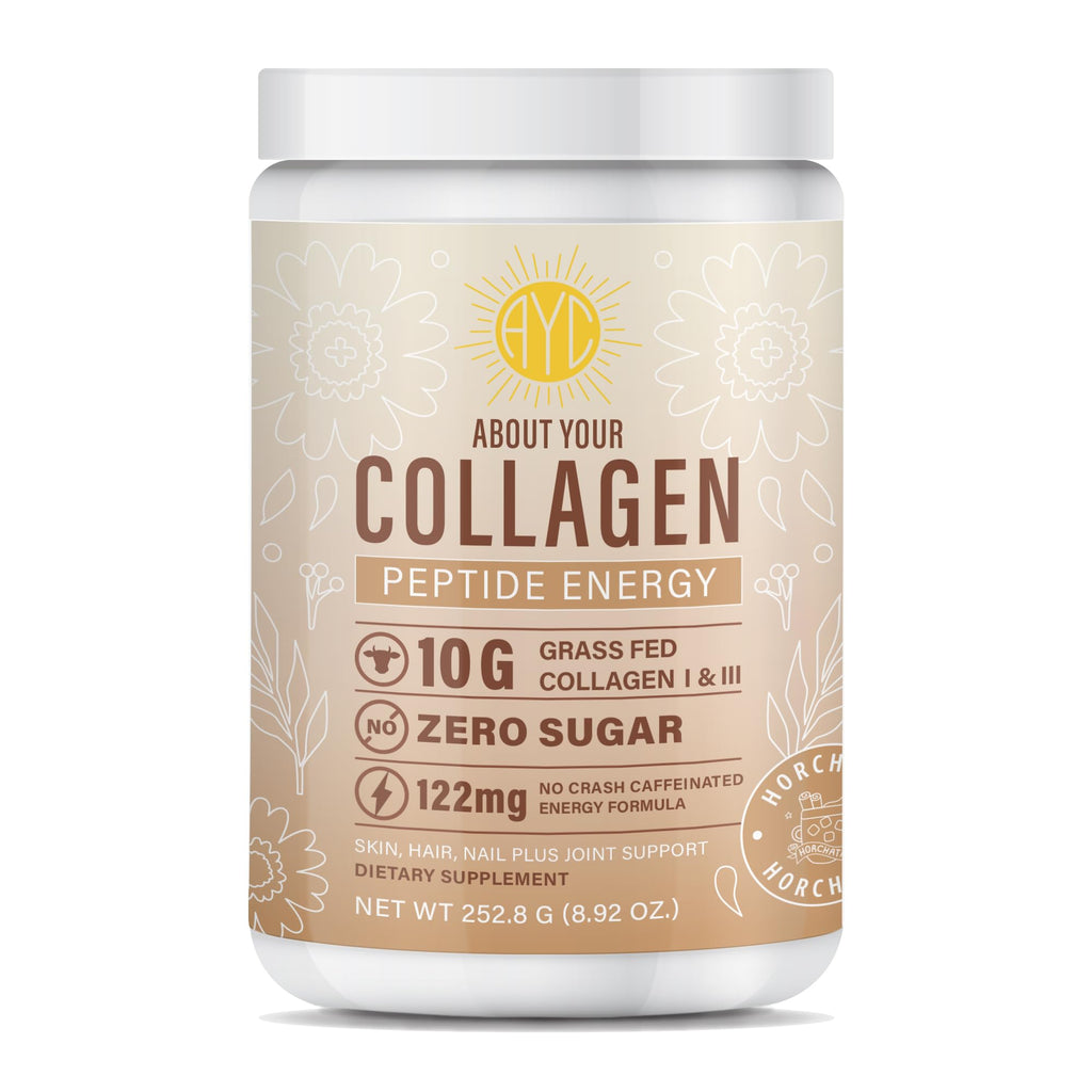 Collagen Peptide Energy Powder – Hair, Skin & Nails | Type I & III | Horchata 8.92 oz