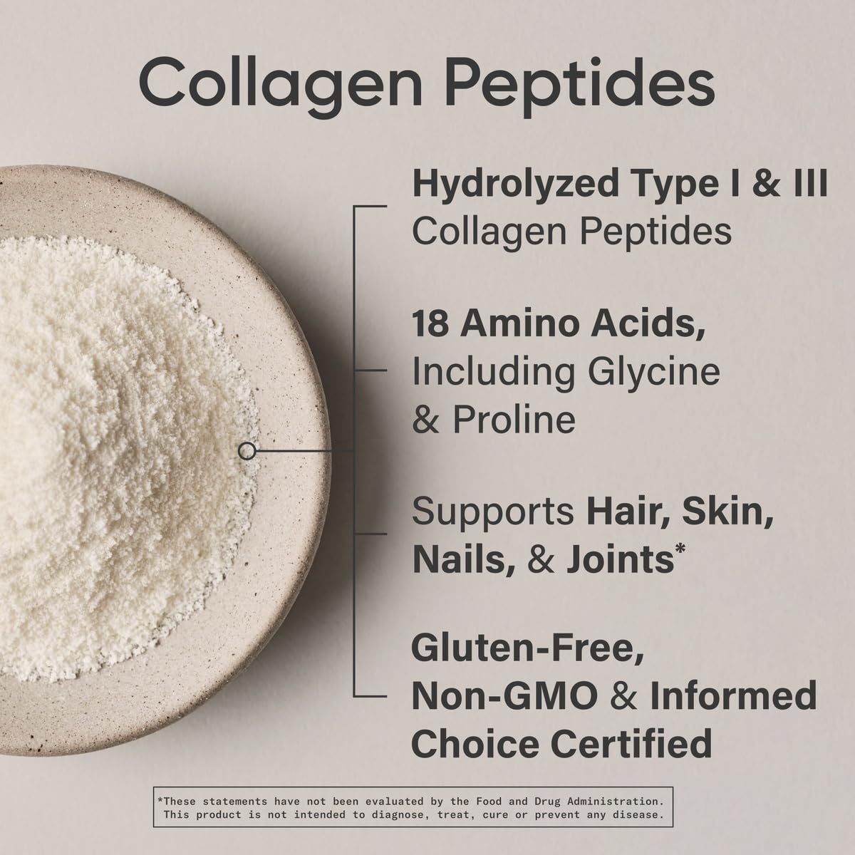 Sports Research Collagen Peptides – Hydrolyzed Type I & III for Skin, Nails & Joints