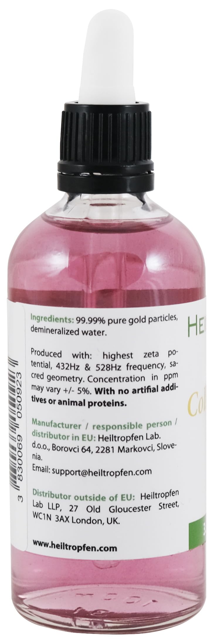 Colloidal Gold 10 ppm – 100 ml (3.4 fl oz) | Heiltropfen®