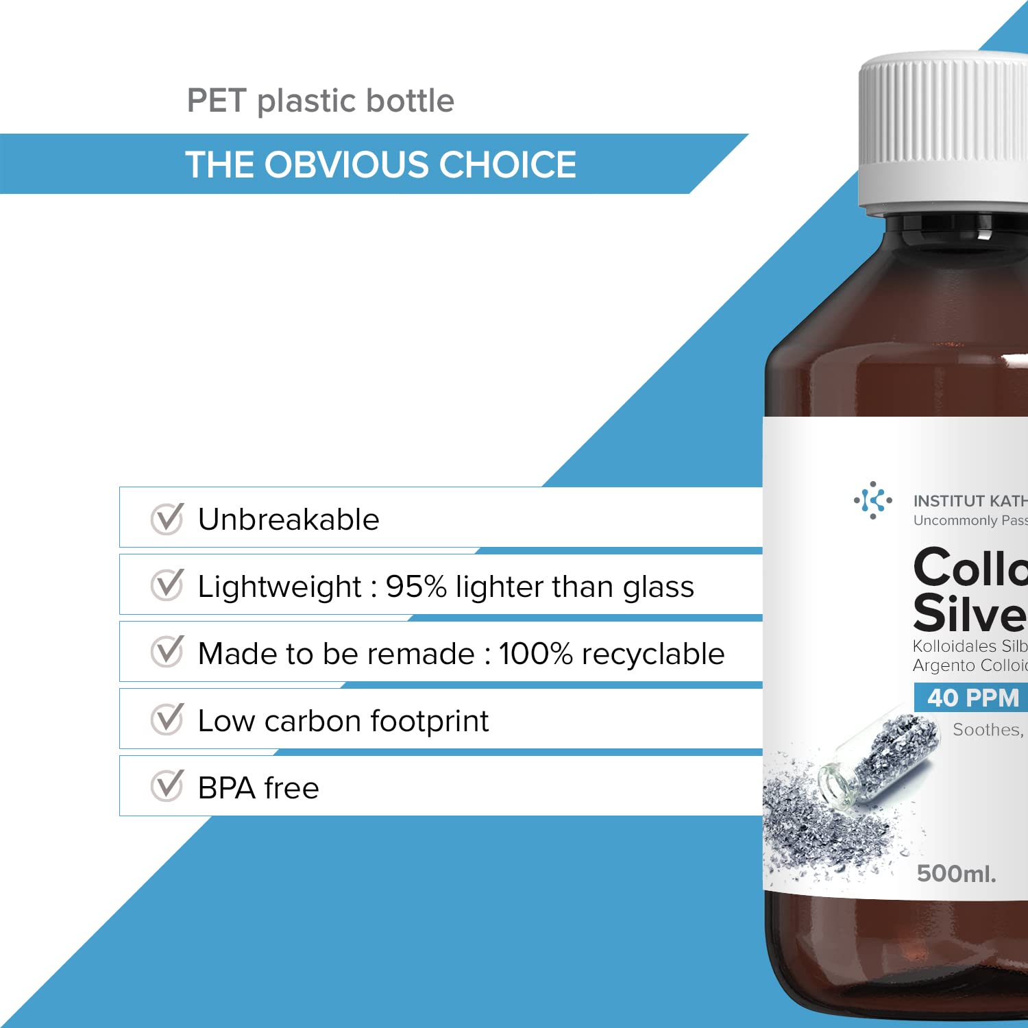 Colloidal Silver Liquid 10 fl oz & Spray | Bioactive Hydrosol Silver Water 40 PPM