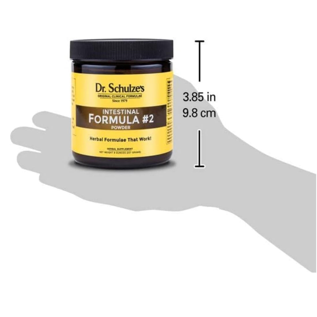Dr. Schulze's Intestinal Formula #2 (8 oz) & Intestinal Formula #1 (90 capsules) - Organic Herbal Supplements