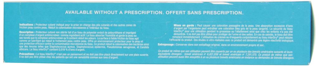 Coloplast InterDry Ag Roll 10 x 144 — Sterile Moisture-Wicking Fabric with Silver
