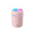 Colorful Mini USB Humidifier with Aroma Diffuser - 2 Mist Modes (Pink)
