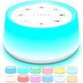 ColorsNoise Sound Machine: 30 Sounds, 12-Color Night Light, Memory Function
