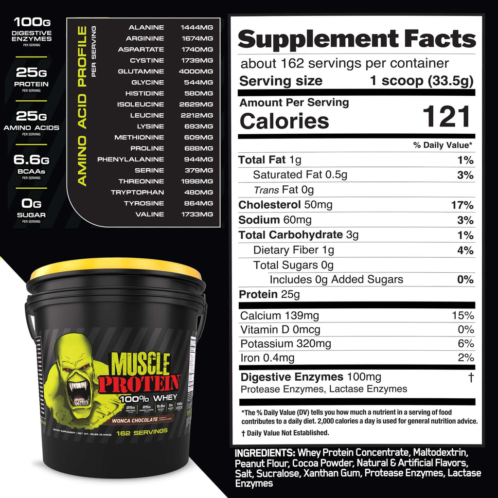 COLOSSAL LABS Muscle Whey Protein Powder – Cookies & Cream, 25,000mg Amino Acids/Serving, Cold-Filtered, 12 lb