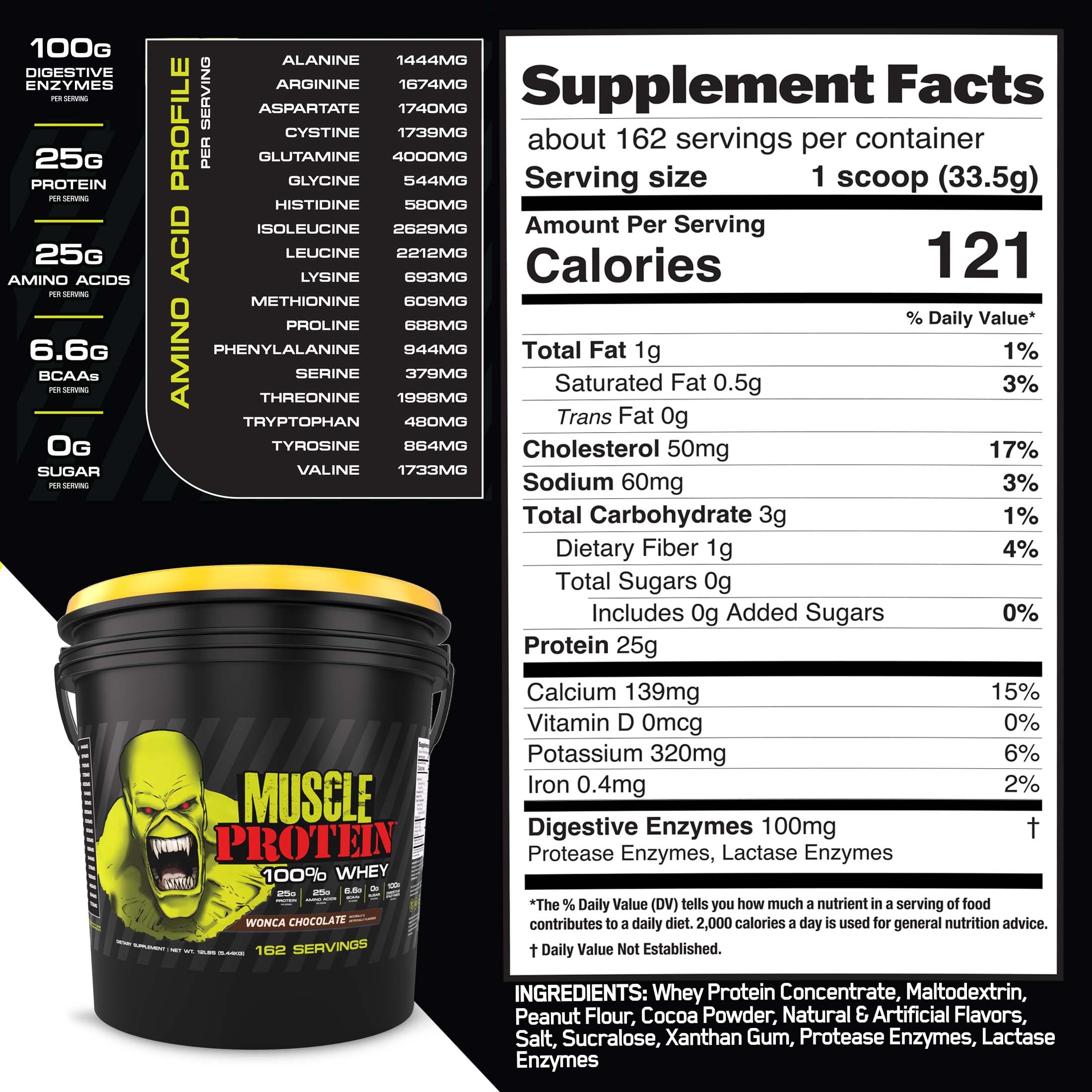 COLOSSAL LABS Muscle Whey Protein Powder – Cookies & Cream, 25,000mg Amino Acids/Serving, Cold-Filtered, 12 lb