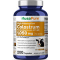 NusaPure Colostrum 1050mg 30% IgG – 200 Capsules (Non-GMO, Soyfree, Bioperine)