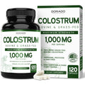 Colostrum Supplement 120 Count – 1000mg per Serving, Grass-Fed, USA Made, 20% IgG