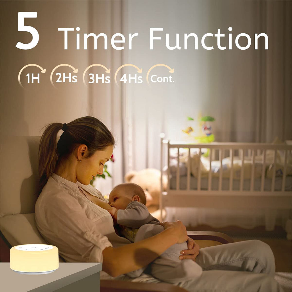 ColourNoise Sound Machine – 12 Night Light Colors, 30 Soothing Sounds, Portable for Home, Travel & Office