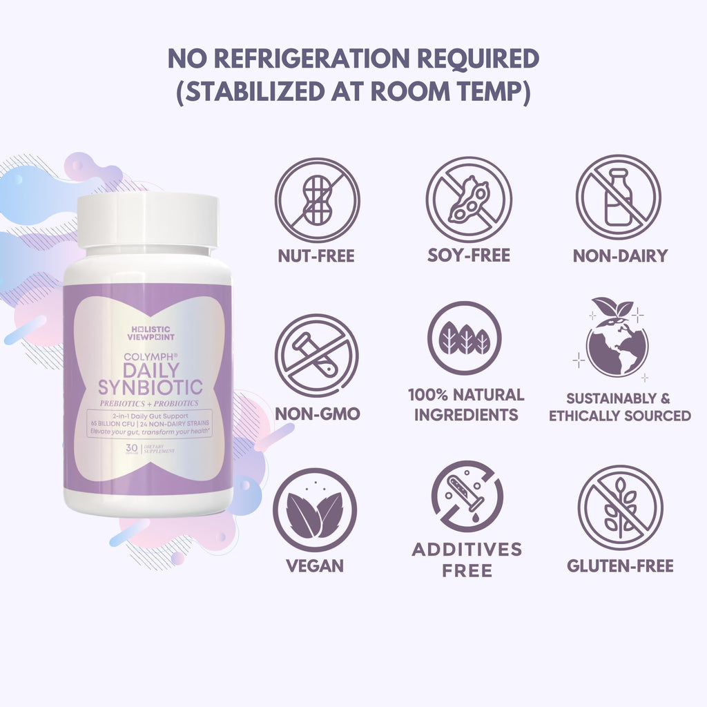 CoLymph Daily Synbiotic Upgraded – 24 Strains, 65B CFU | Non-Dairy, Vegan