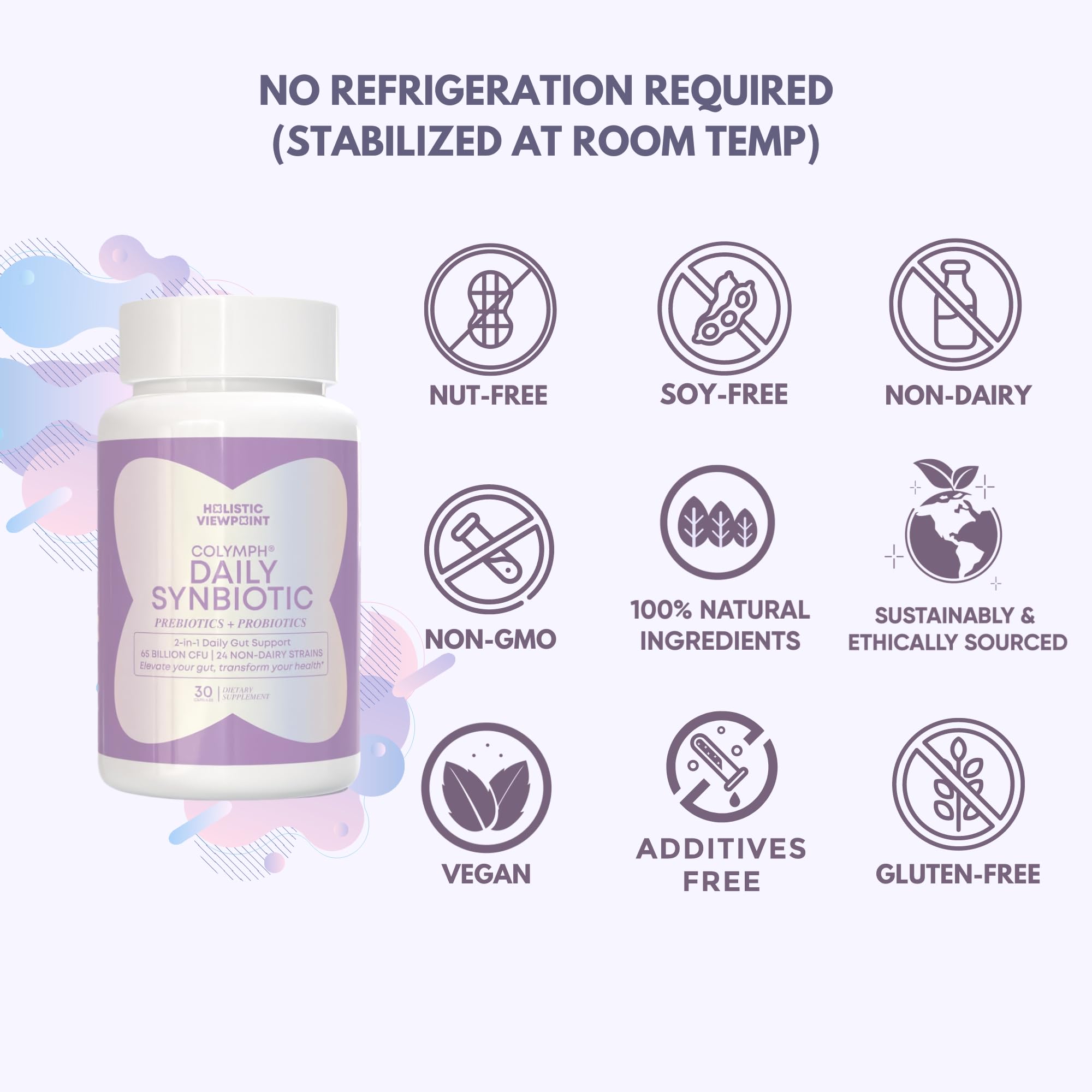 CoLymph Daily Synbiotic Upgraded – 24 Strains, 65B CFU | Non-Dairy, Vegan