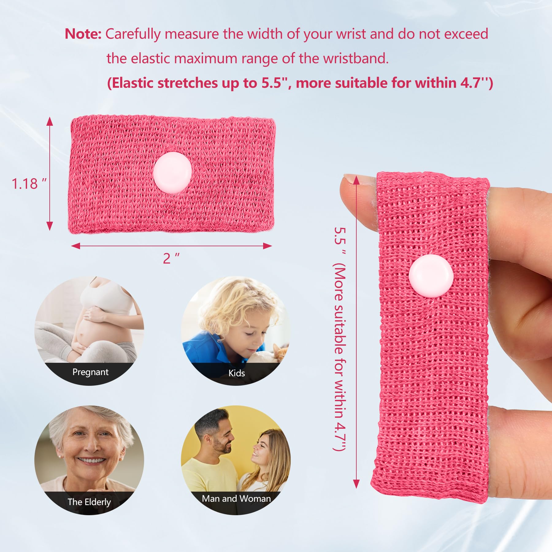 COMFYTHERA Motion Sickness Wristband — Natural Nausea Relief for Travel (6 Pairs, Multicolor)