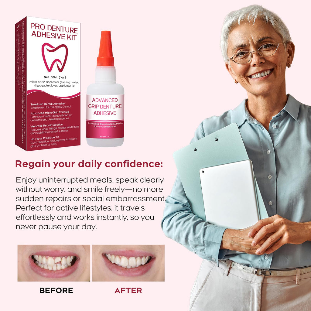 Dental Lab Instant Bonding Glue for Dentures & Lab Tools - Fast 15-60s Set (1oz)