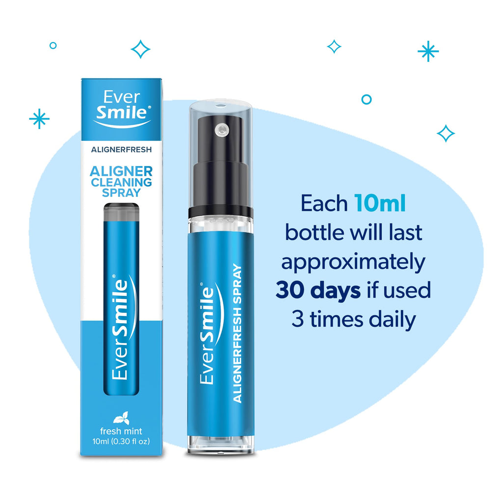 EverSmile AlignerFresh Cleaning Spray for Invisalign & Clear Aligners – Mint, 10ml