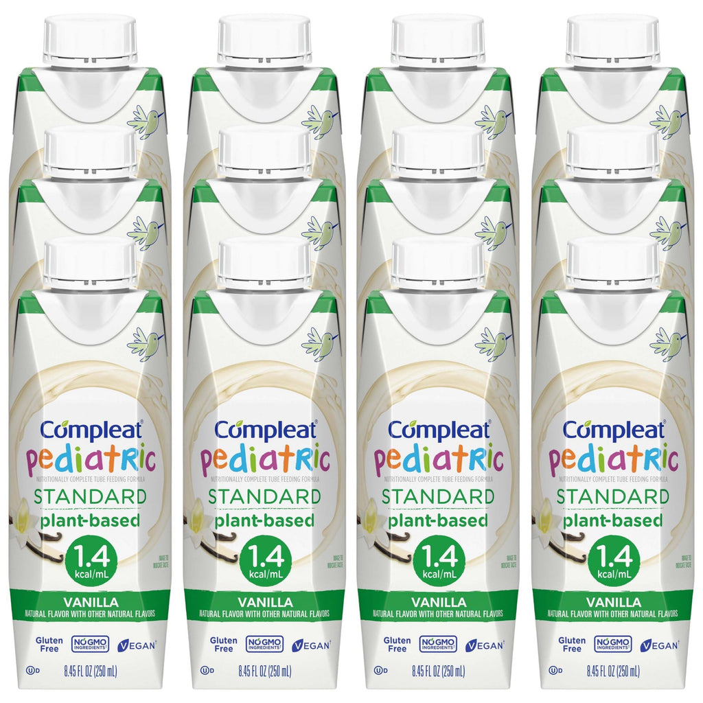 Compleat Pediatric Standard 1.4 Cal Vanilla – Plant-Based Pediatric Tube Feeding Formula, 8.45 oz Carton (24 Ct)