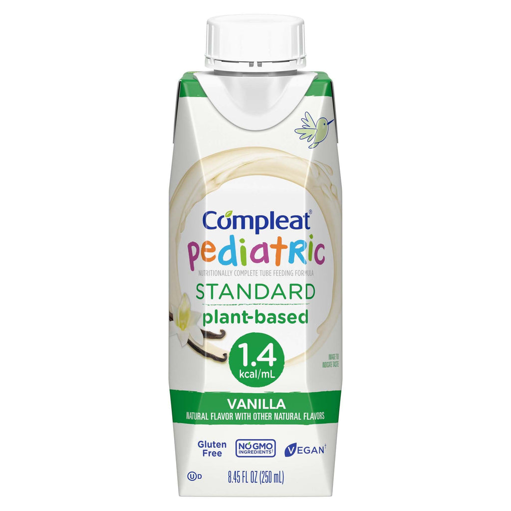 Compleat Pediatric Standard 1.4 Cal Vanilla – Plant-Based Pediatric Tube Feeding Formula, 8.45 oz Carton (24 Ct)