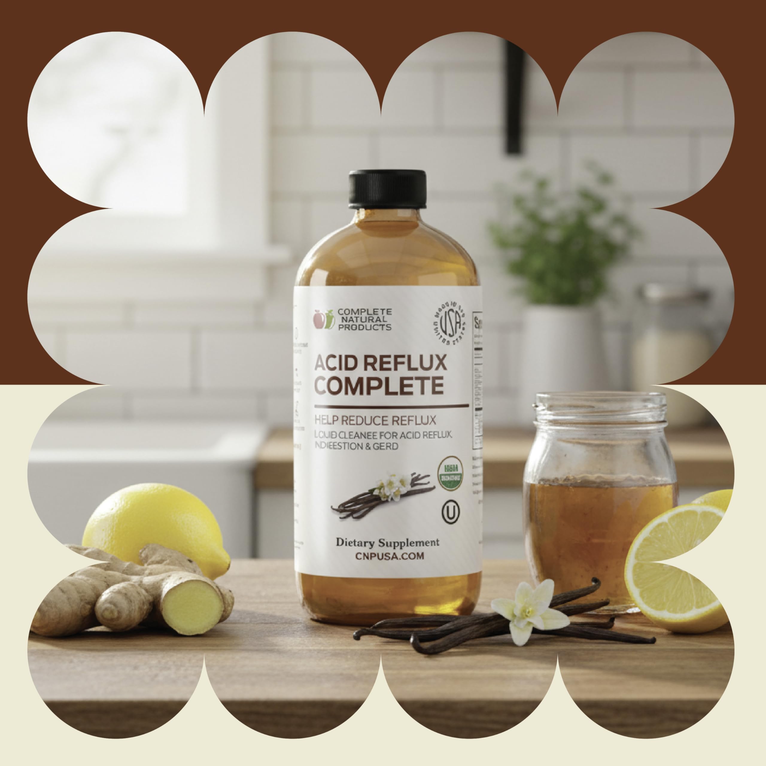 Acid Reflux Complete 16oz - Natural Organic Liquid Heartburn Relief by Complete Natural Products