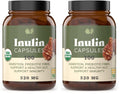 Complete Natural Products Organic Inulin Capsules – 520mg, 100 Pills, Organic Jerusalem Artichoke Inulin, Pack of 2