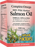 Complete Omega by Natural Factors – Wild Alaskan Salmon Oil (180 Softgels) for Heart & Brain Health (EPA & DHA)