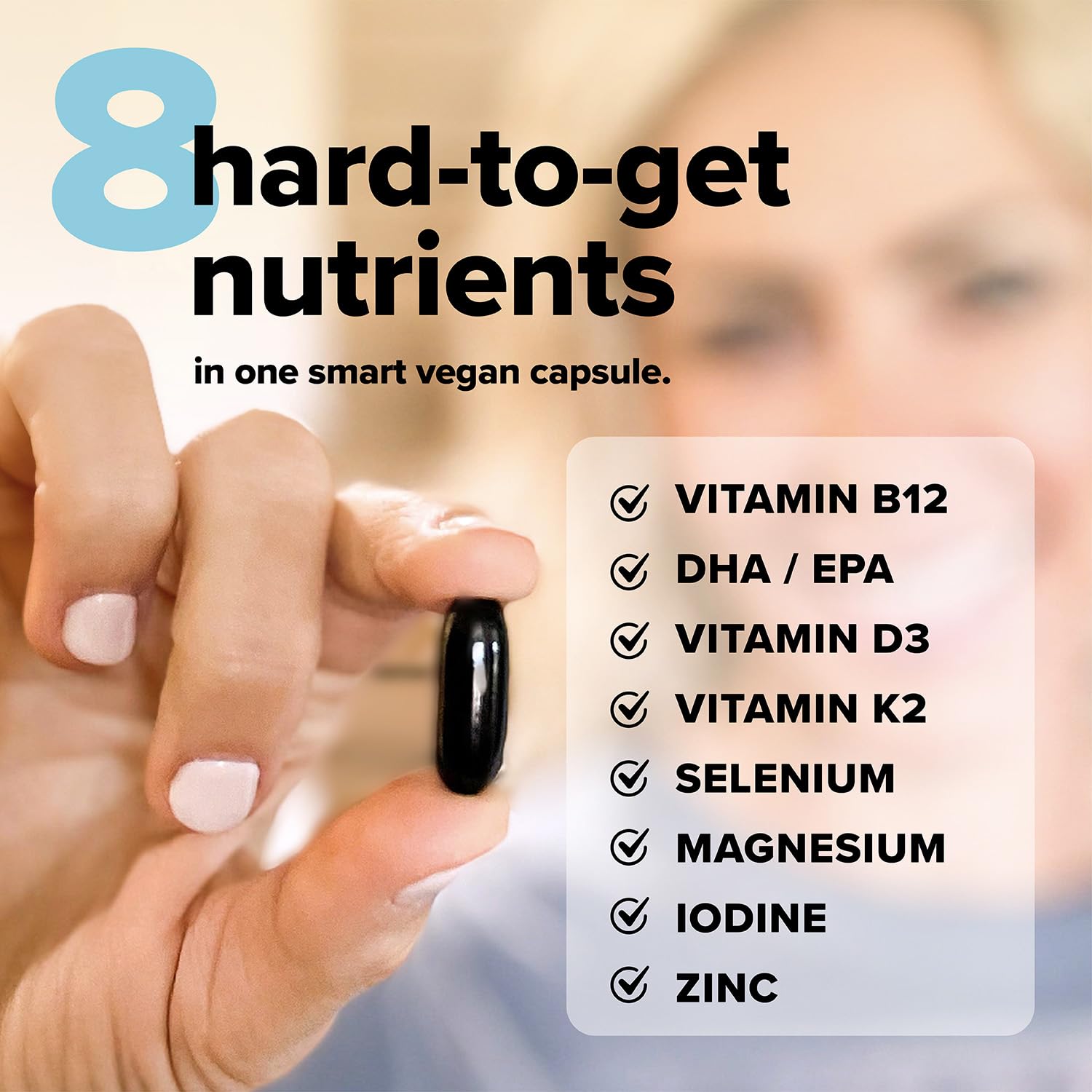 Complement Essential Vegan Multivitamin for Men & Women | Omega-3 DHA/EPA, D3 & K2