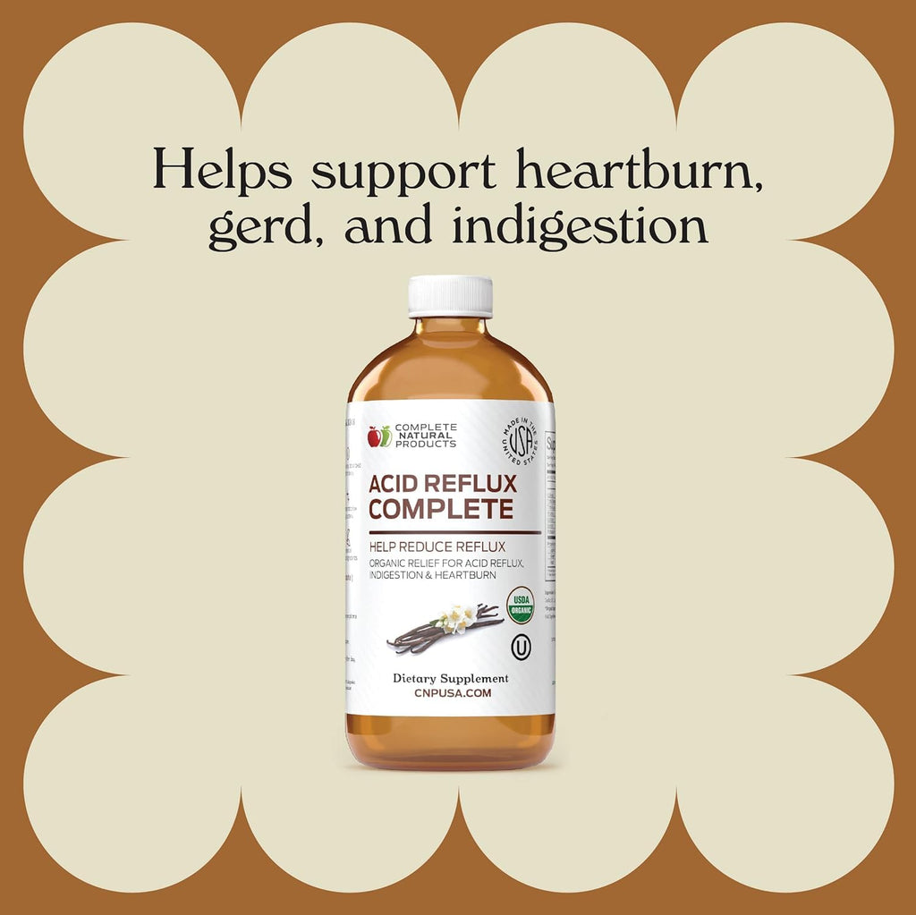 Acid Reflux Complete 16oz – Organic Liquid Heartburn Remedy (Pack of 2) | Complete Natural Products