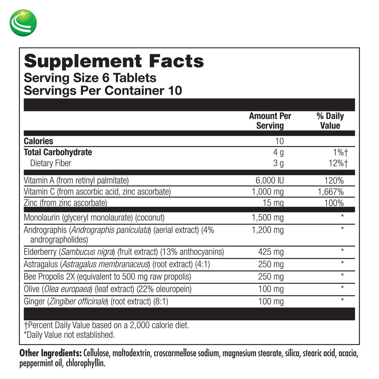 CompliVir Monolaurin & Zinc Immune Support - 60 Tablets | Nutra Biogenesis