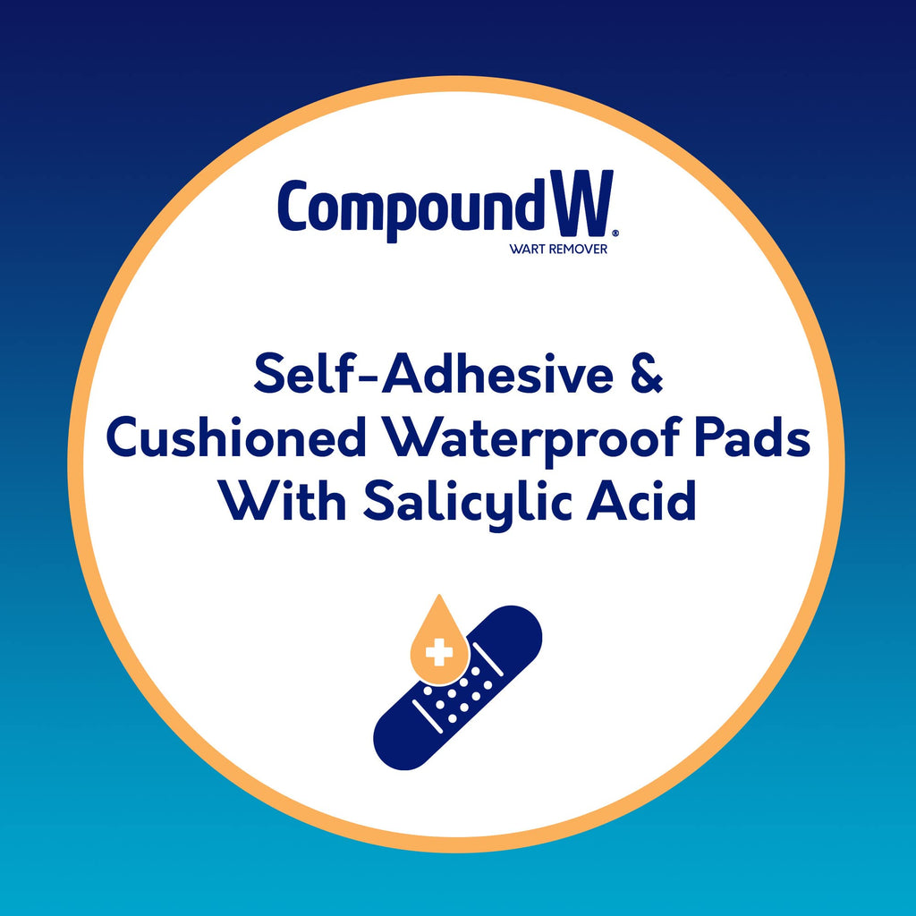 Compound W Maximum Strength One Step Plantar Foot Pads, 20 Count – Wart Removal
