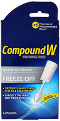 Compound W Wart Remover Freeze Off Kit (8 ct) – Packaging May Vary | Pharmacist-Recommended