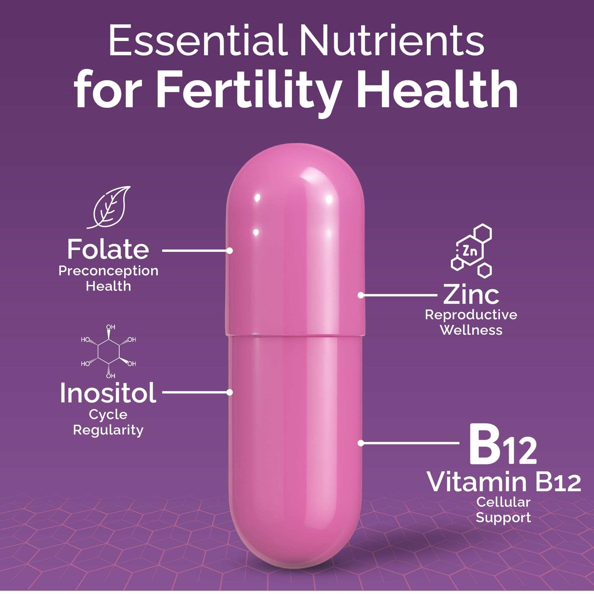 CONCEIVE PLUS Women's Fertility Support - Prenatal Multivitamin for Conception | Non-GMO, Vegan | 30 Days