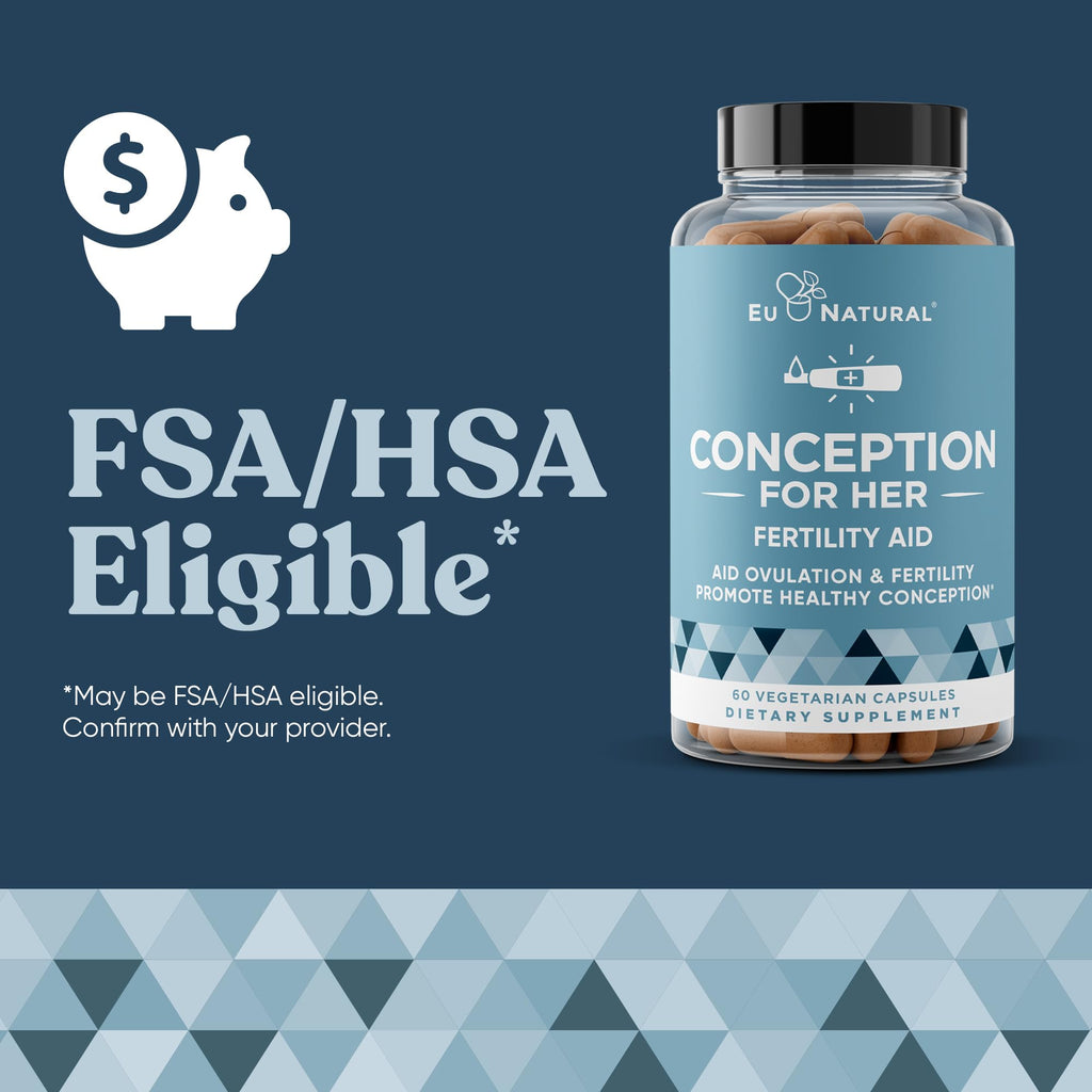 Conception Fertility Supplements for Women – Ovulation Support, Hormonal Balance, Regular Cycles – Prenatal Vitamin with Myo-Inositol, Folate, Vitex