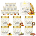 Conelist 12-Pcs Thanksgiving Scented Candles Set – 3.5 oz Soy Wax Glass Jars (Friendsgiving Gift)