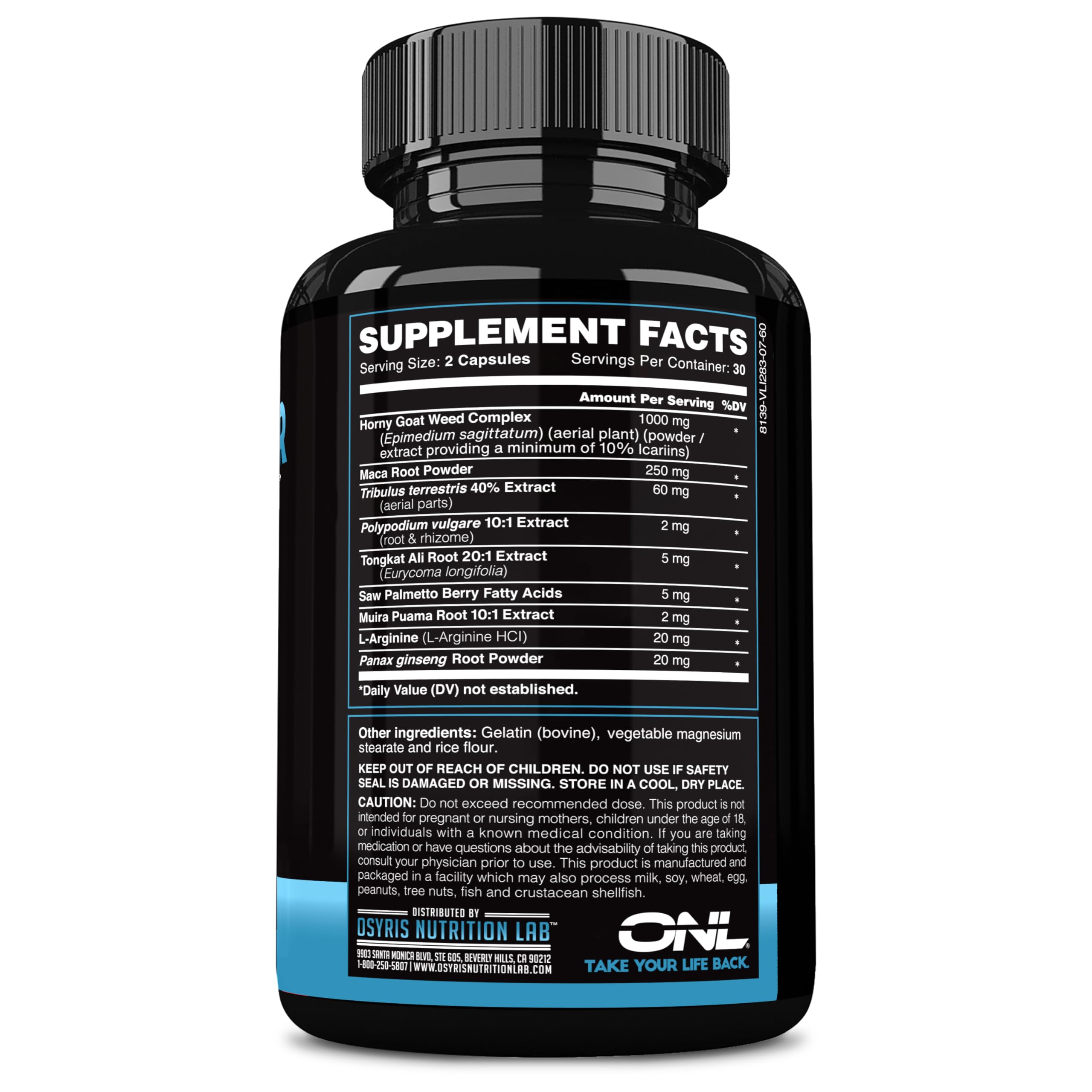 Conquer Men's Fertility Supplement - Testosterone Booster with Maca Root, Horny Goat Weed & Tribulus Terrestris - Male Fertility & Libido Support - 60 Count