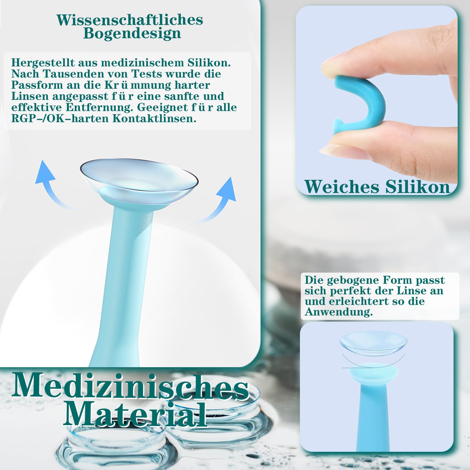 Contact Lens Cleaner Tray | Rinse & Dry Case for RGP/Hard Lenses (150ml)