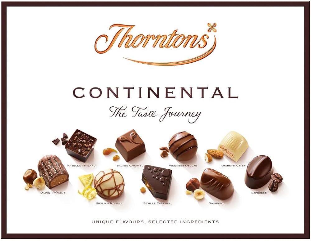 6 x Thorntons Continental Assortment Box Chocolates - 264g