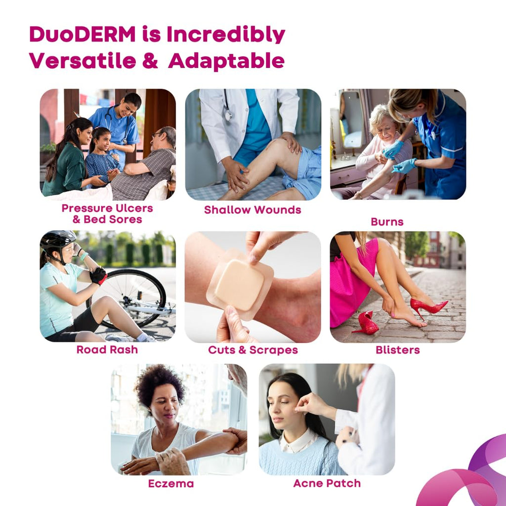 ConvaTec DuoDERM Control 8x8 Hydrocolloid Dressing – Latex-Free, Waterproof, 5ct