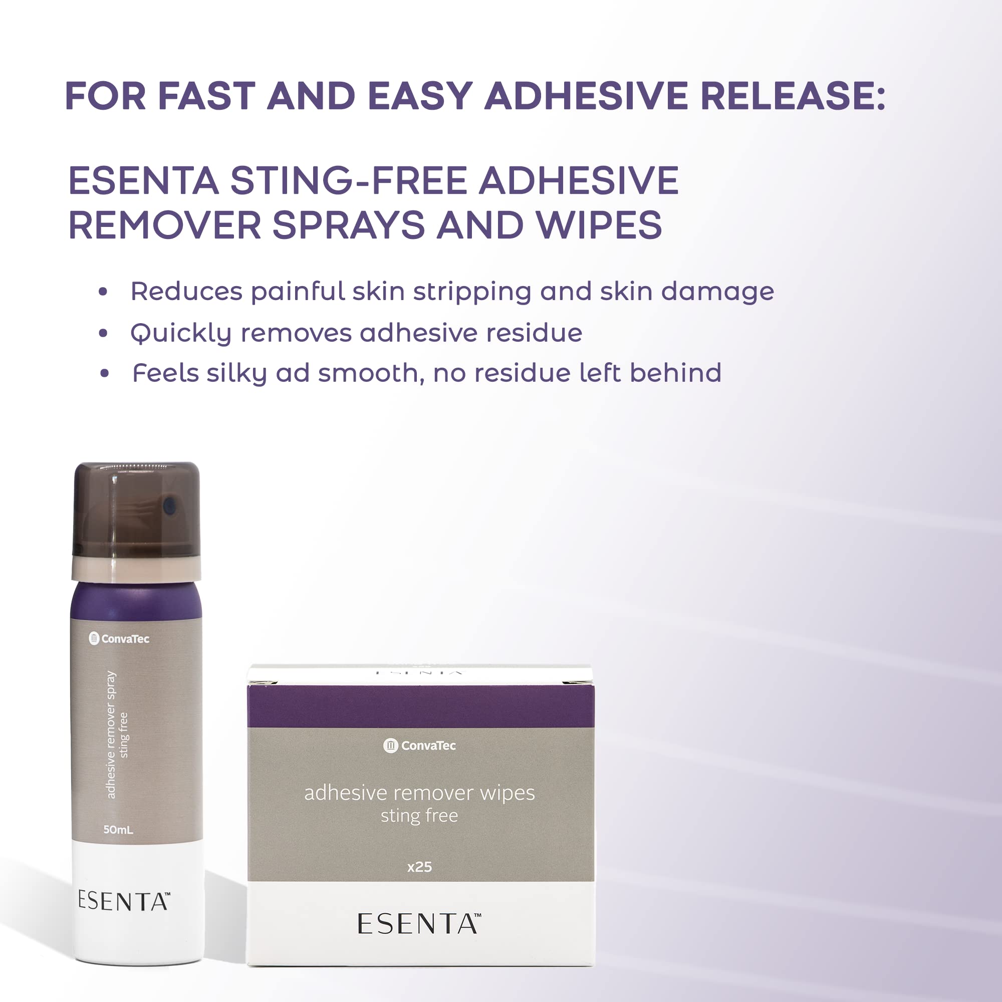 ConvaTec ESENTA Sting-Free Adhesive Remover Spray – 50 mL, Latex-Free