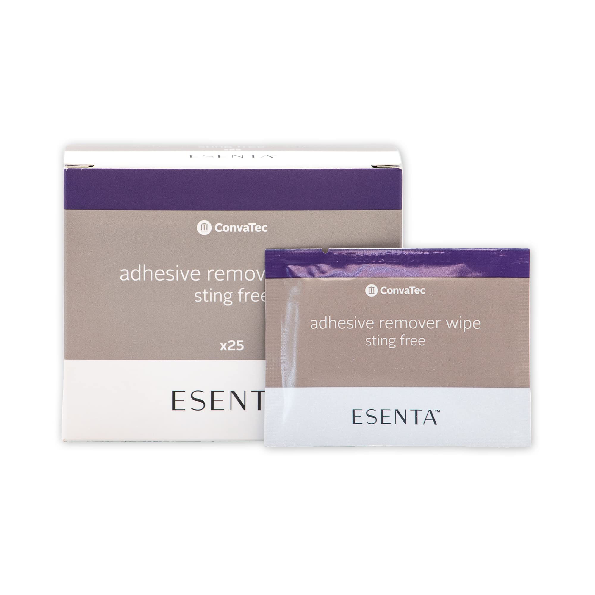 ConvaTec ESENTA Adhesive Remover Wipes – Sting-Free, Alcohol-Free, 25 Count