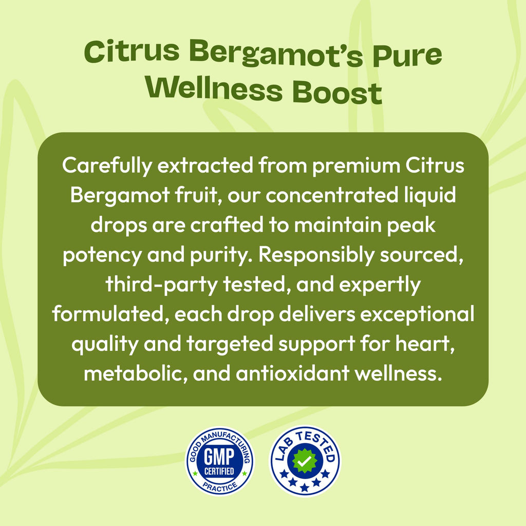 Citrus Bergamot Extract 25:1 Liquid Drops – Vegan & Gluten-Free | Heart Wellness & Metabolic Support