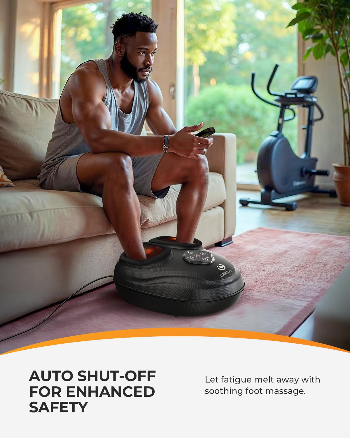 CooCoCo 2026 Upgrade Shiatsu Foot Massager with Heat and Remote Control – FSA Eligible