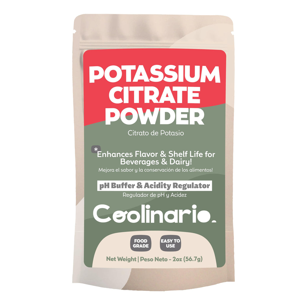 Coolinario Potassium Citrate Powder (2 Oz) – pH Buffer & Acidity Regulator for Beverages & Dairy | Food Grade