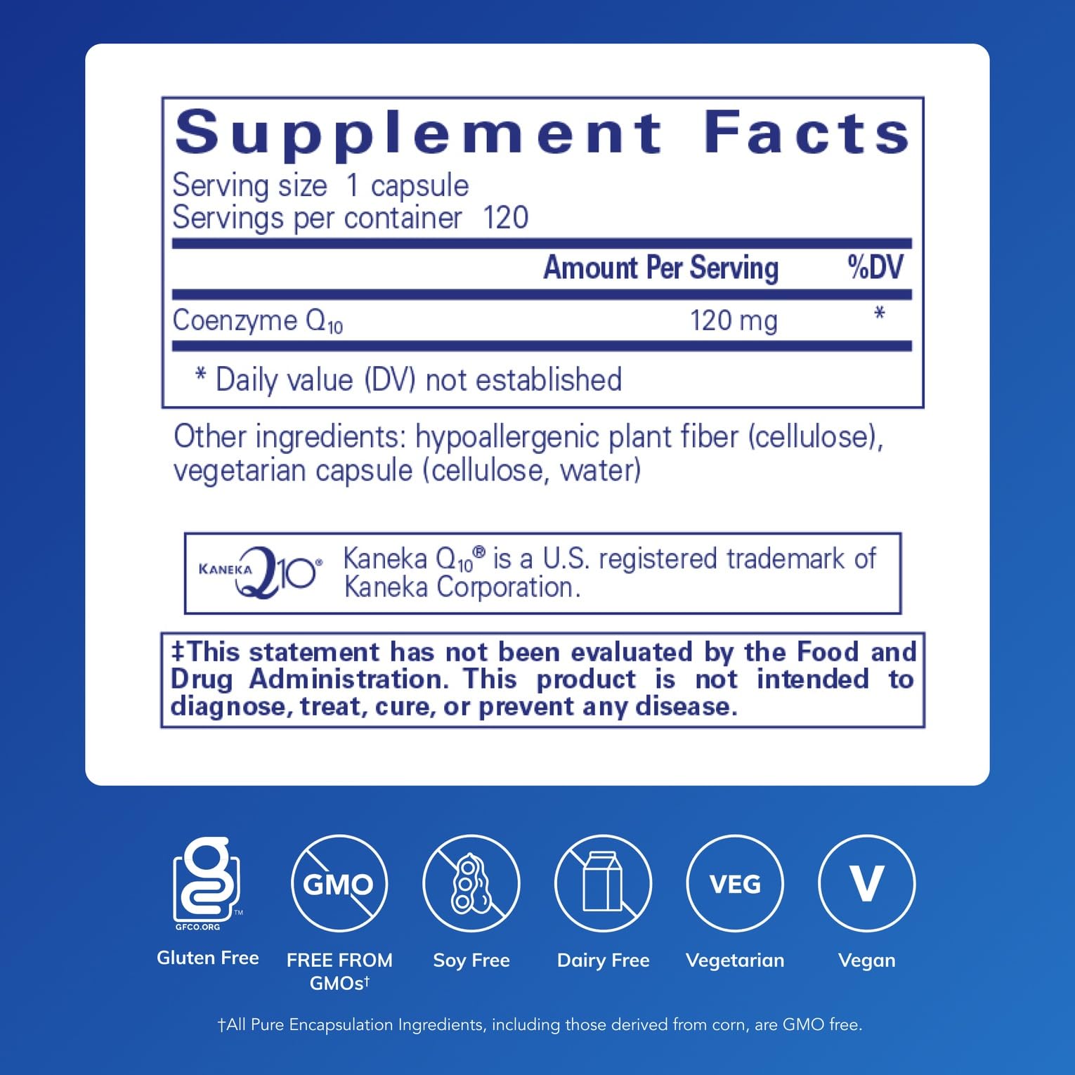 Pure Encapsulations CoQ10 120 mg | Coenzyme Q10 Supplement for Heart Health & Cellular Energy