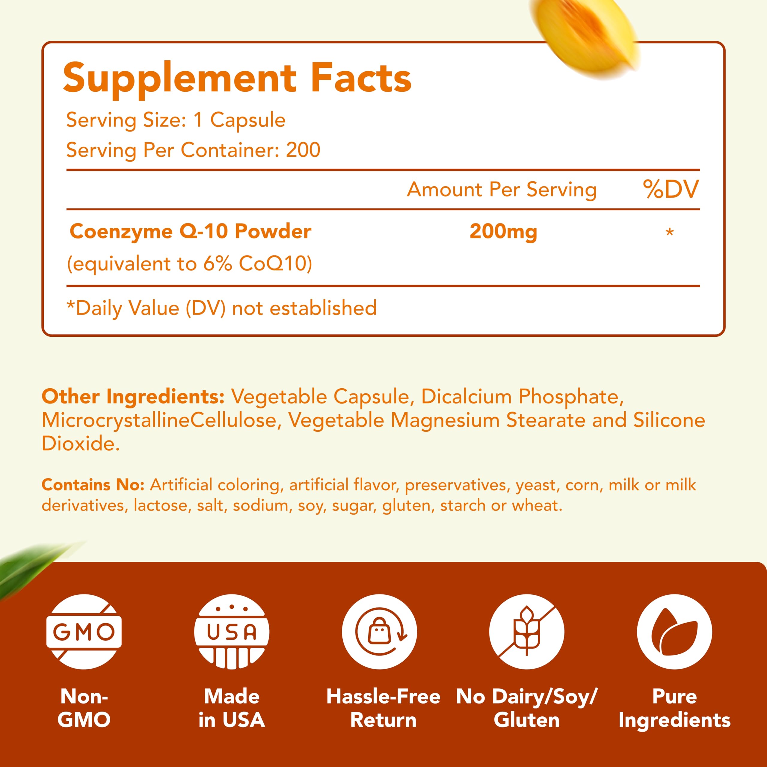 HealthyWayRx CoQ10 200mg Capsules — Non-GMO, Quick Absorption, Once Daily