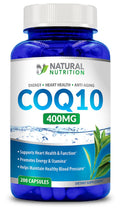 CoQ10 400mg – 200 Capsules | Maximum Strength, High Absorption, Gluten Free, Non-GMO