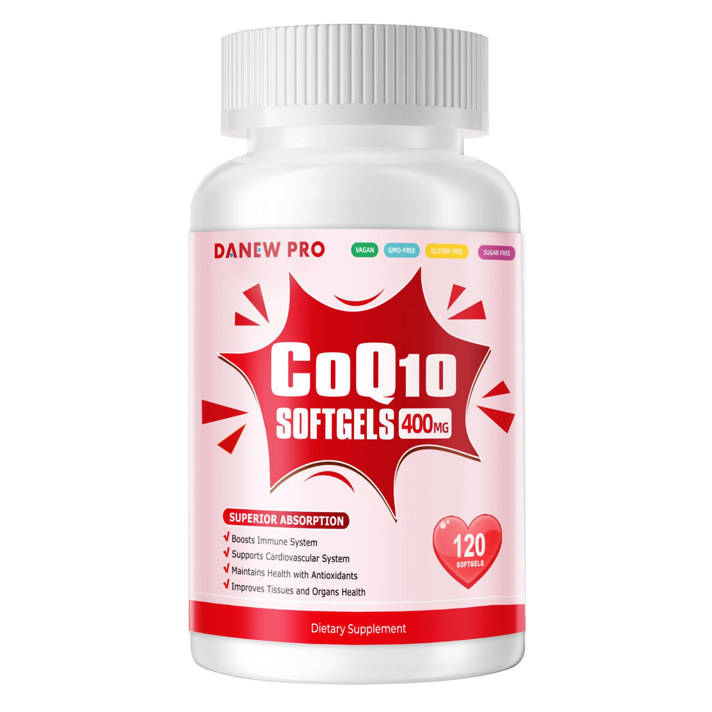 CoQ10 400mg Softgels with PQQ, BioPerine & Omega-3 | High-Absorption Coenzyme Q10 (120 Servings)