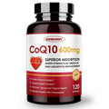 CoQ10 600mg Softgels - Extra Strength CoQ10 with Omega-3, PQQ & BioPerine (120 Softgels)